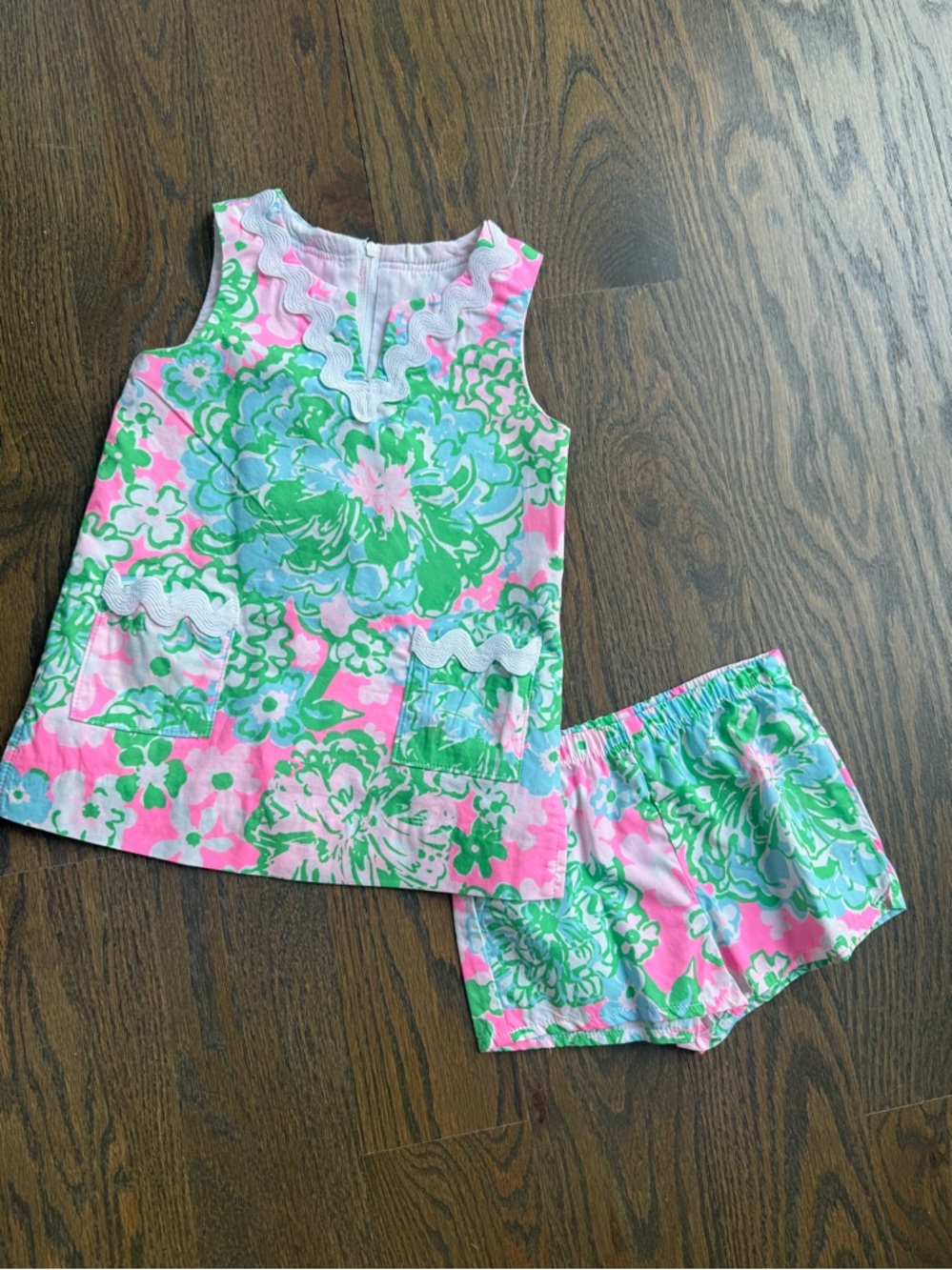 Lily Pulitzer Pink & Green Floral Two-Piece Set
